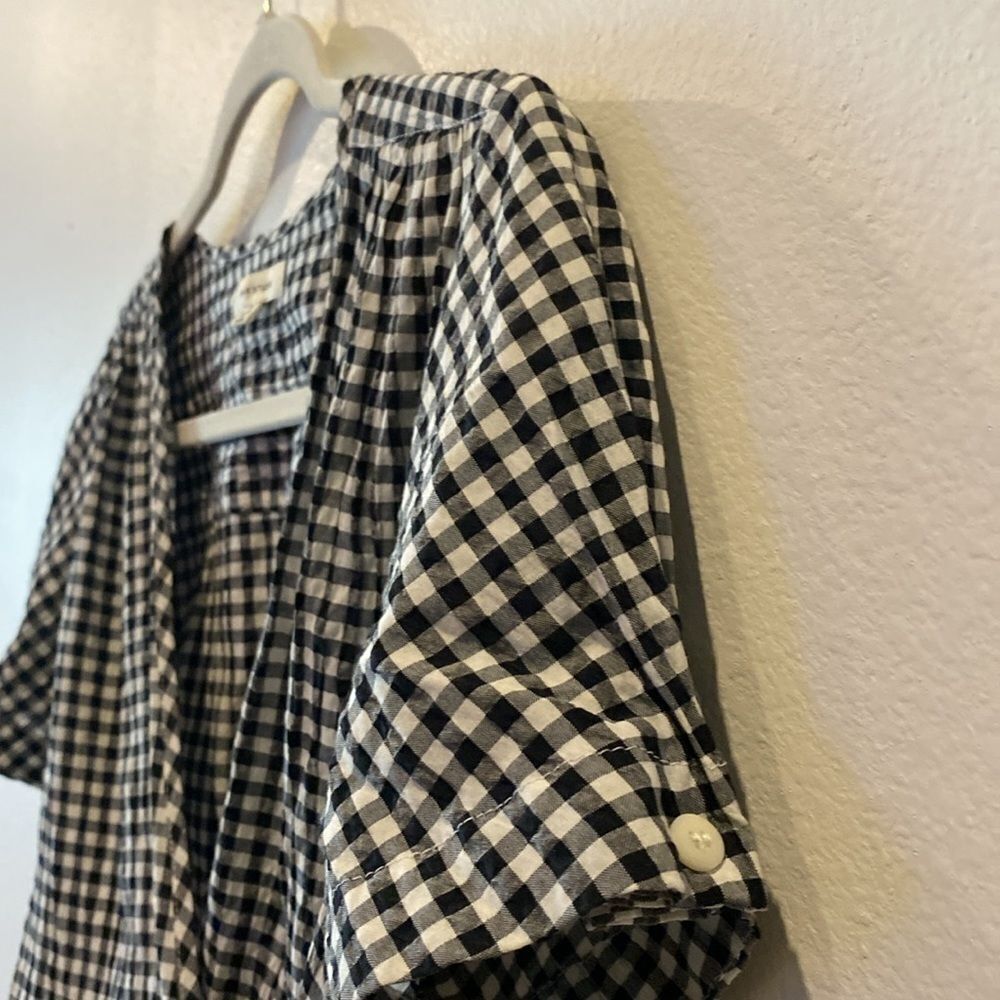 Max Studio Wrap Gingham Fall Blouse S​​​​​​​​​​​​​​​​​​​ - Picture 4 of 7